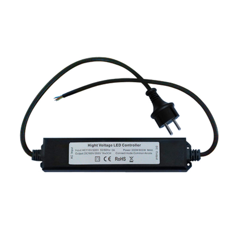 AC110-220V Max 600W, PWM LED RGB Wireless RF 6 keys Infrared Remote Controller, Waterproof IP67, For RGB High Voltage led lights strip